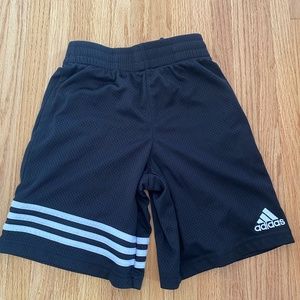 Boys Black and White Adidas Sport Shorts
